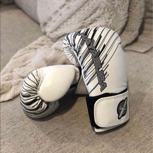 Hayabusa boxing gloves-white. 12 oz.